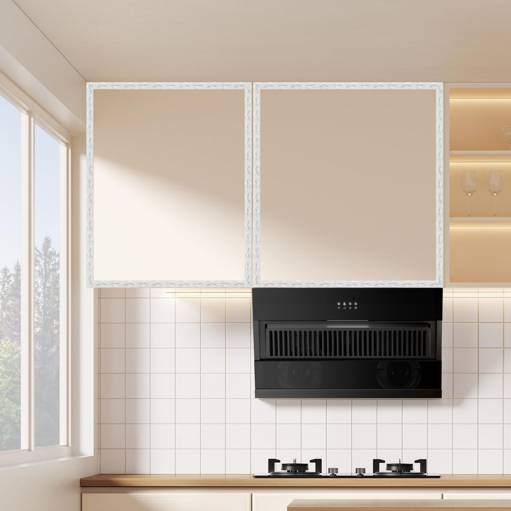 0.8" x16.4FT White Peel and Stick Crown Molding Trim - Flexible PVC Molding for Mirror Frames, Wall Decor & Furniture