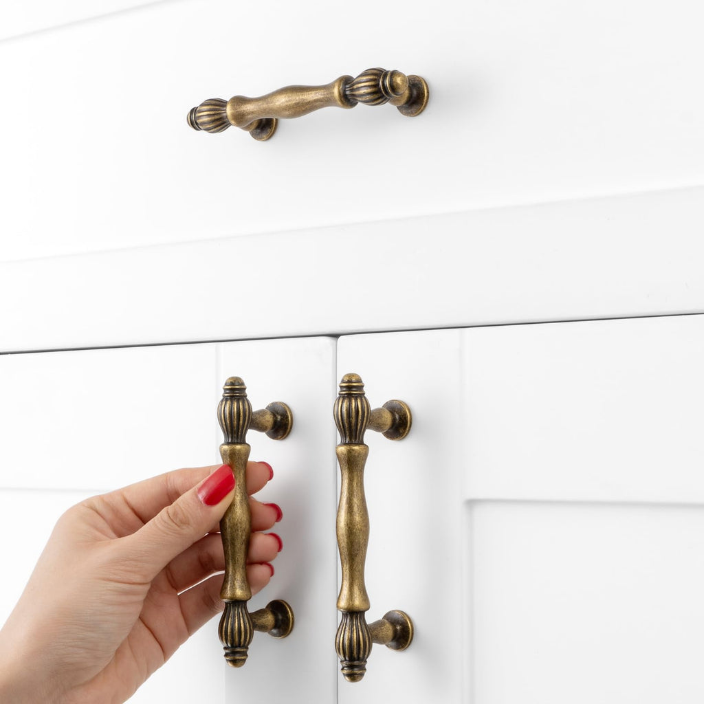 3 Inch Antique Brass Cabinet Pulls Drawer Handles 10 Pack 2510