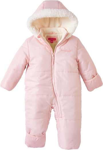 Baby Girls Hooded Snowsuit Onesie Winter Bunting
