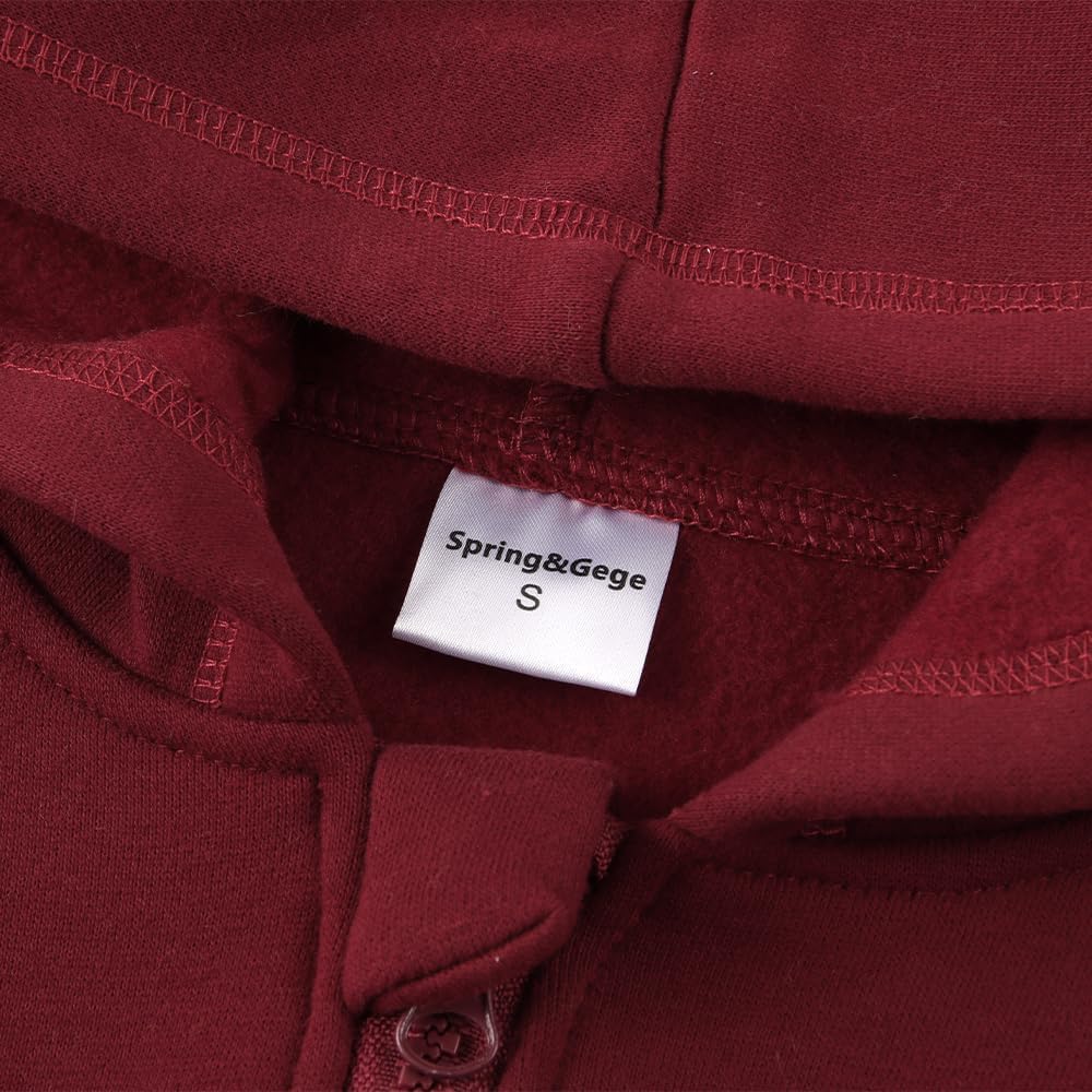 Youth Solid Fleece Hoodies Soft Full Zip Hooded Sweatshirts for Children