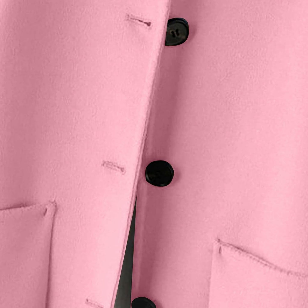Girls Trench Coats Single Breasted Fleece Peacoat Teen Kids School Uniform