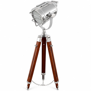 Nautical Spotlight Collectable Designer Searchlight Spot Light Studio Tripod Floor Lamp Rustic Vintage Home Decor