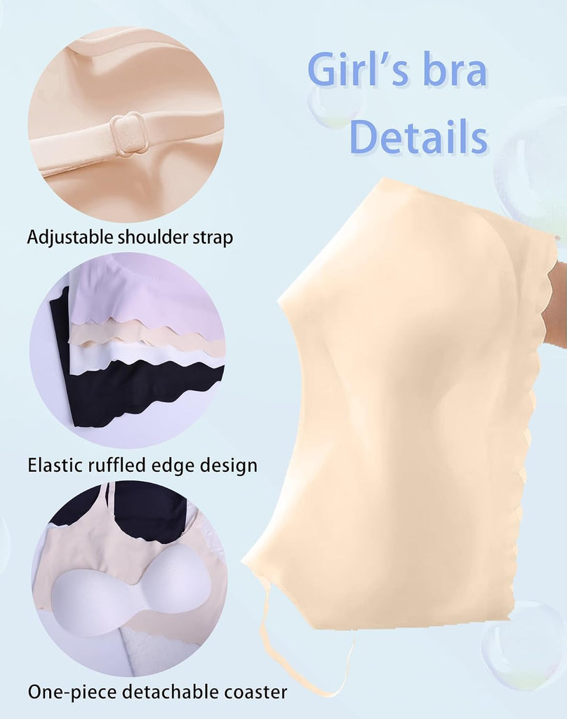 Teen Girls Training Bras Seamless Removable Padded Sports No Show
