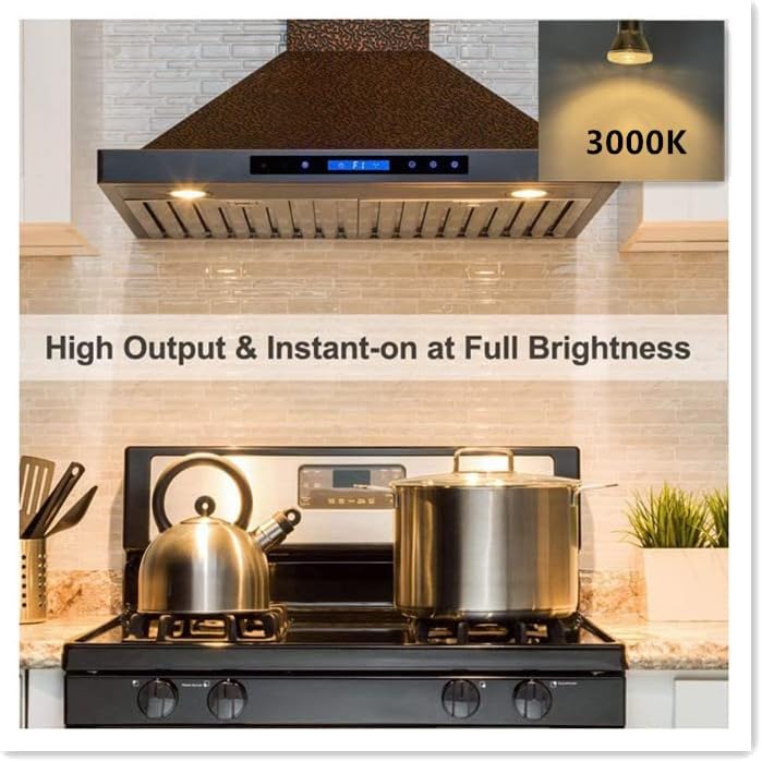 PAR20 7W LED Range Hood Light,E26 120V Dimmable Warm White 595lm, Waterproof IP65, Replacement 50W Halogen Cup. Spot