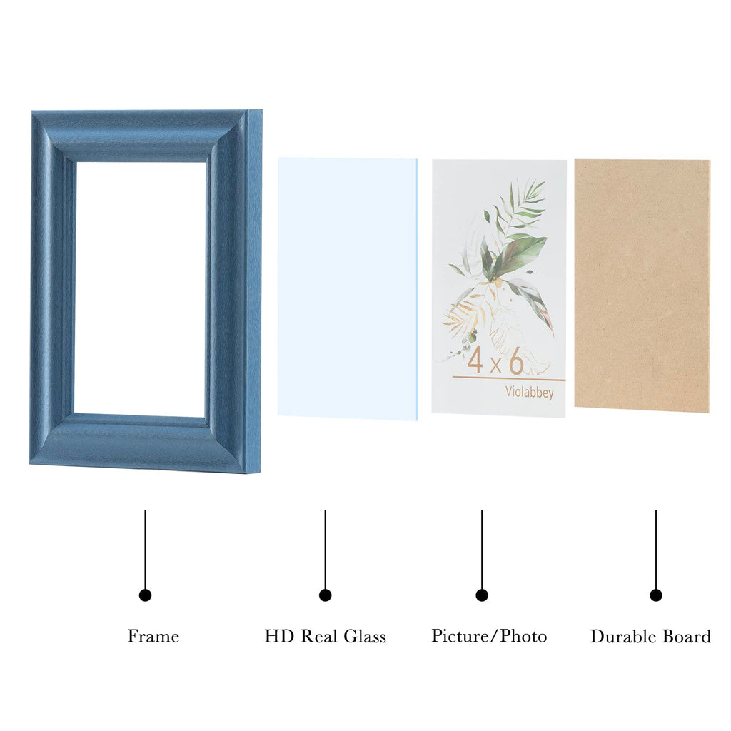 4x6 Picture Frame Set of 4, 4 x 6 Colorful Frame of Modern Style
