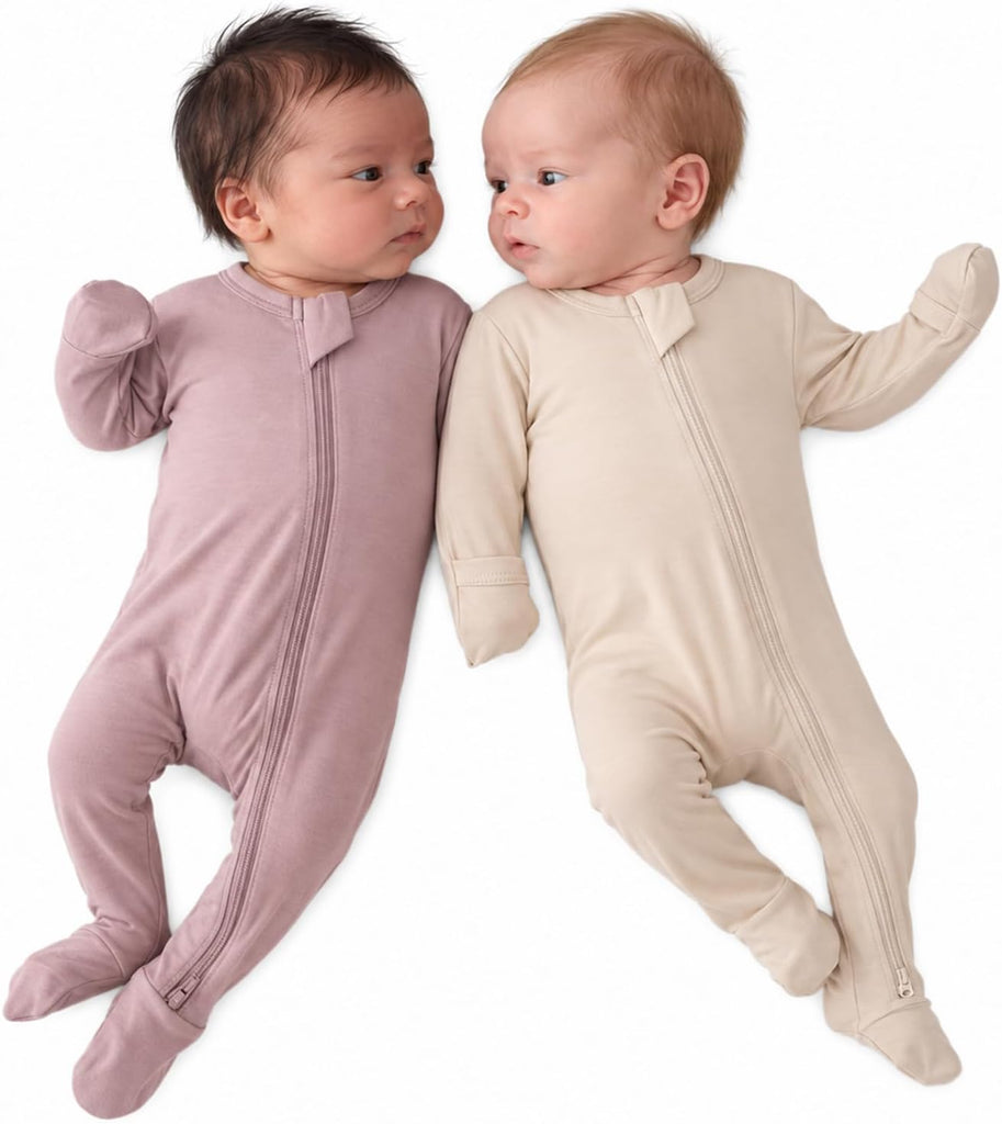 3pcs Baby Footed Pajamas Rayon of Bamboo