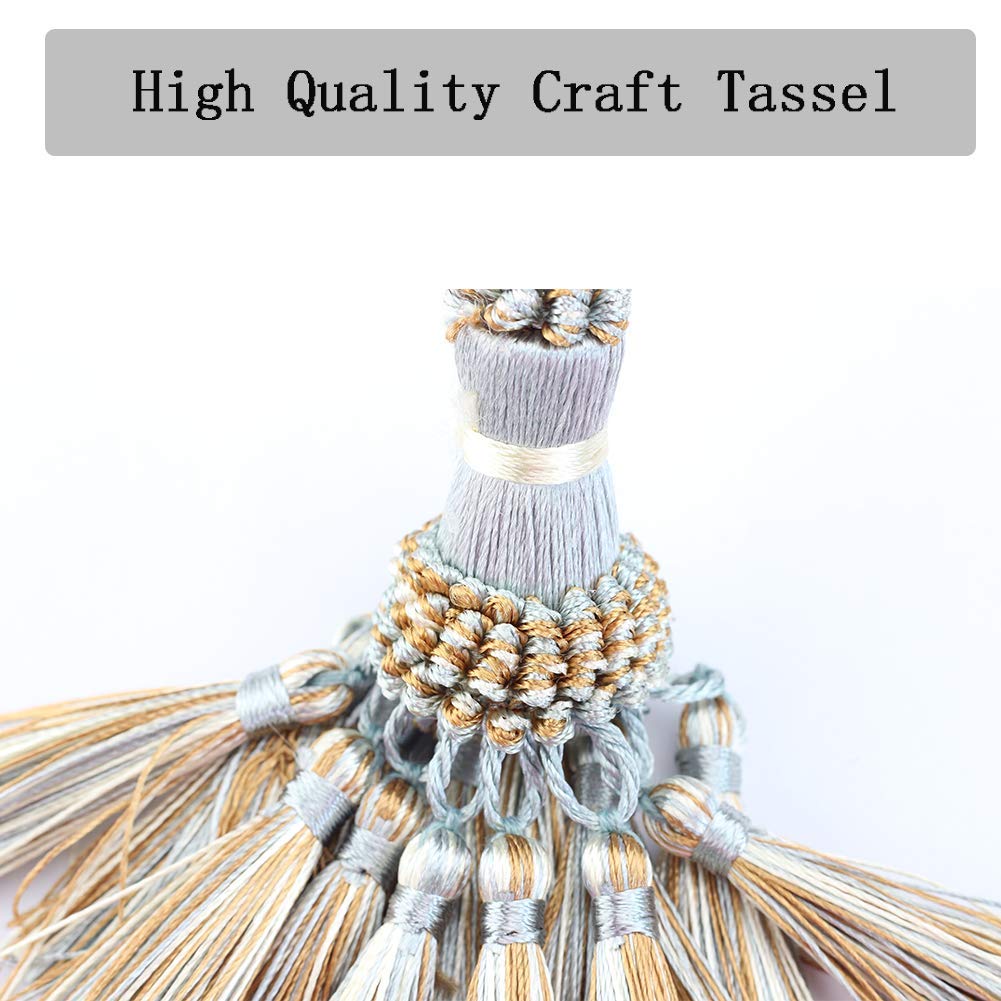 Key Tassel 2 Pack Blue Handmade Craft Tassels Charms
