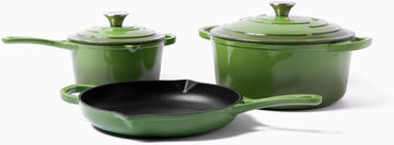 5-Piece Enameled Cast Iron Cookware Set - Includes 5.7 Quart Dutch Oven with Lid, 10.25 Inch Skillet, 2.2 Quart