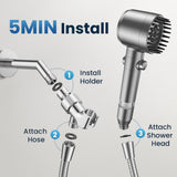 Filtered Shower Head with Handheld,High Pressure Shower Head 4 Spray Modes,ShowerHead with ON/OFF Switch for