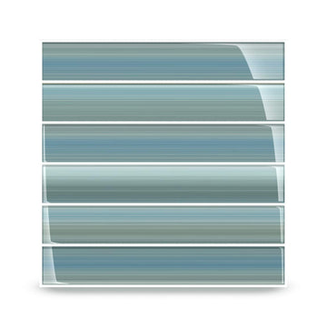 Wintermoss Glass Subway Tile Backsplash or Bathroom, 2x12