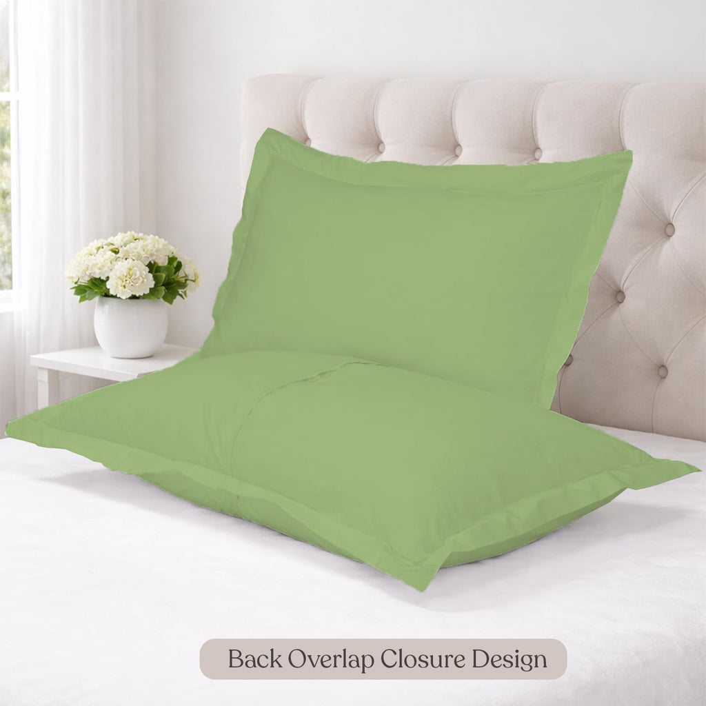 400 TC 100% Egyptian Cotton 18" x18" Size Euro sham Set of 2, Sage