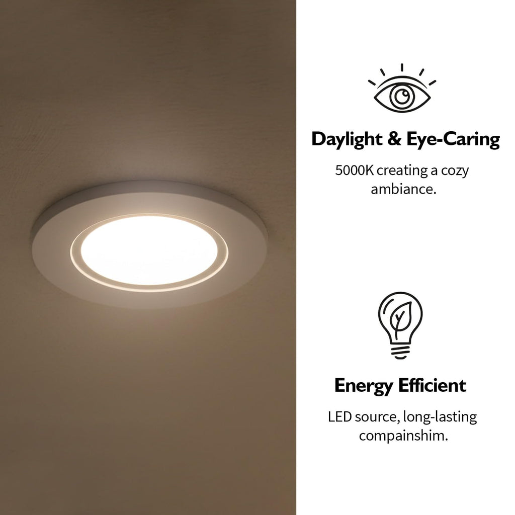 5/6 Inch LED Can Lights Adjustable Retrofit Recessed Lighting, 6 Pack