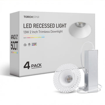 5CCT 2 Inch Recessed LED Lights, Round Trimless Downlight