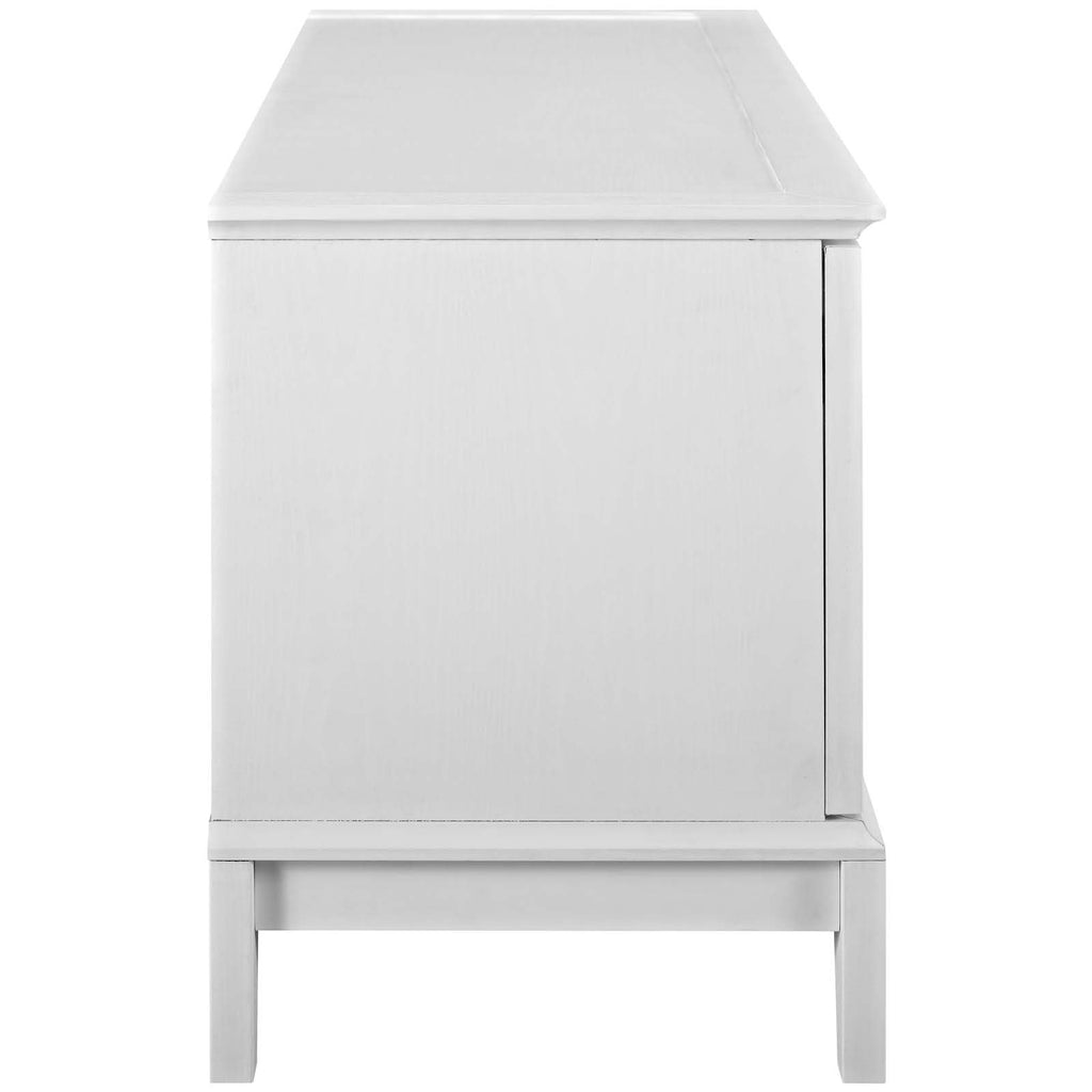 Isle Coastal Contemporary 47 Inch TV Stand in White