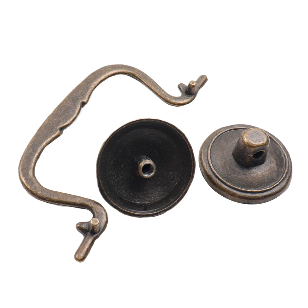 6 Pcs Antique Bail Handle Drop Pulls Vintage Bronze Drop Bail Pulls