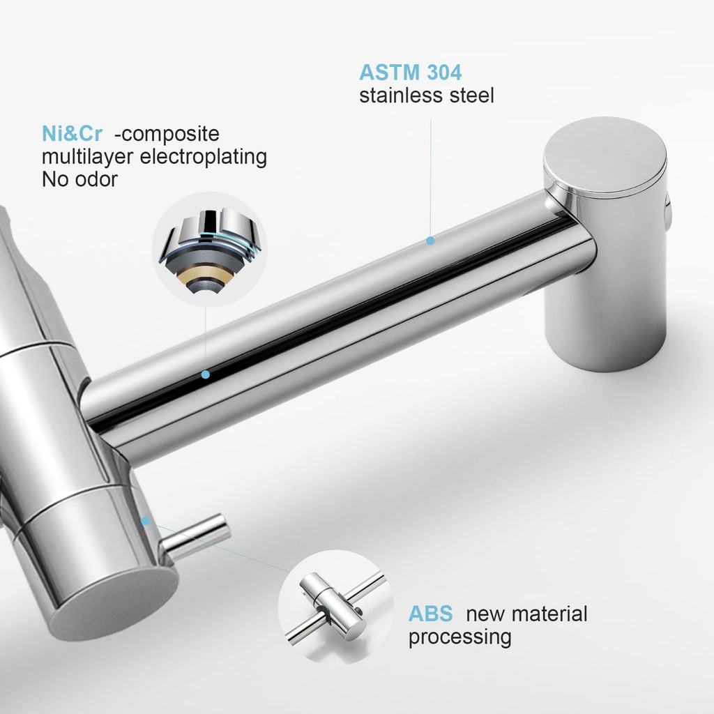 Shower Slide Bar Combo, 24 in Segmental Slide Bar with 6-Mode High Pressure Handheld Shower Head and 60 in Stainless