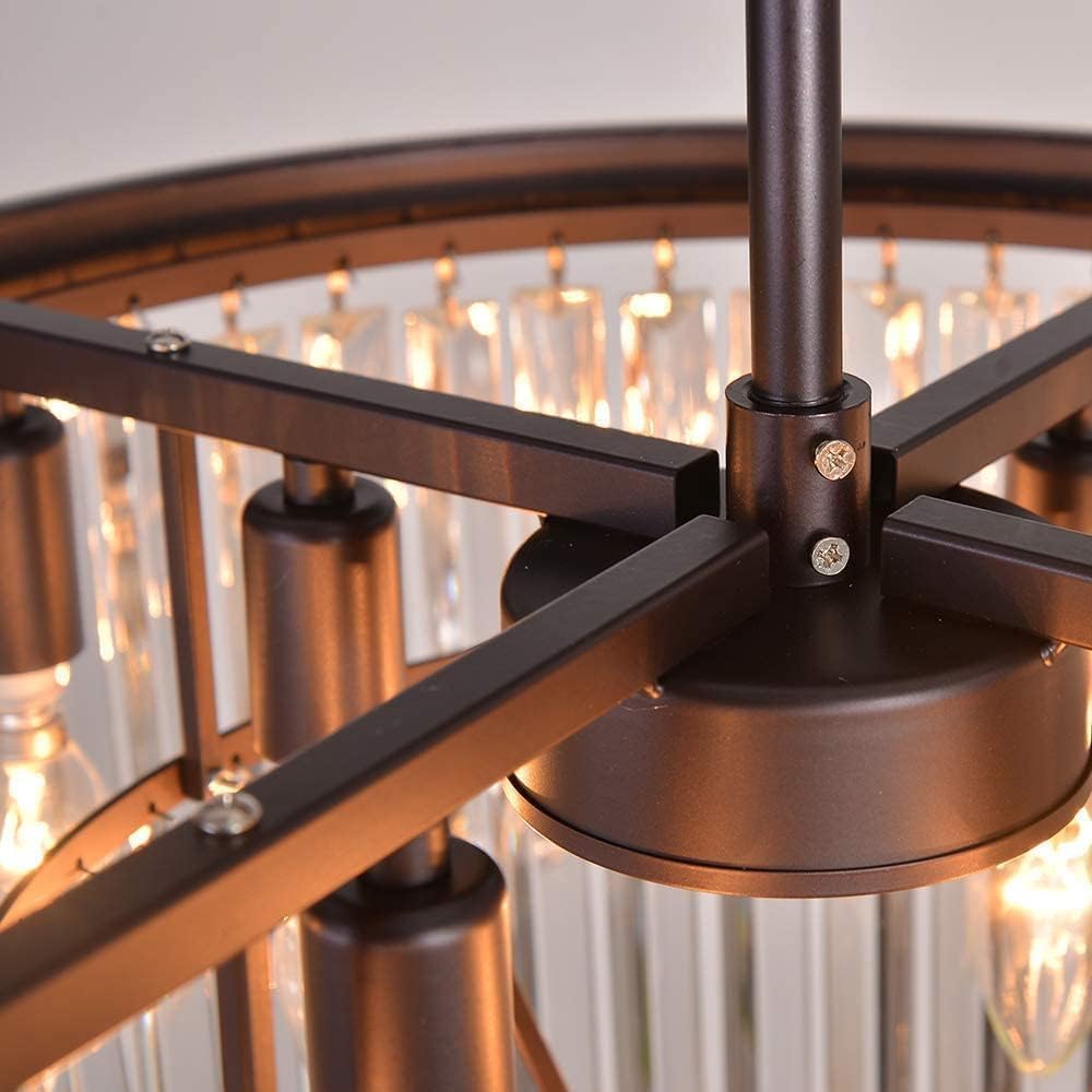 Inspired Odeon Style Bronze Crystal 3-Tier Modern Chandelier - A107-B08FY4NMNG