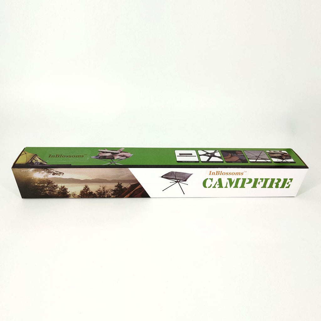 Portable Outdoor Camping Fire Pit Collapsing Steel Mesh Fireplace Folding Wood Burning Stove with Carry Bag