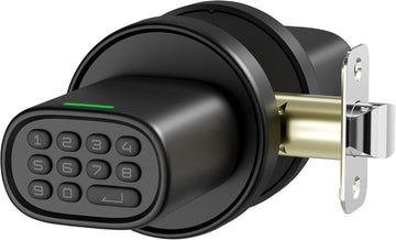 Door Knob with Keypad Keyless Entry for Interior, Black