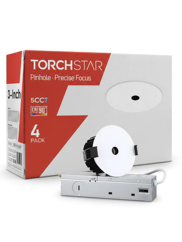 3 Inch 5CCT LED Micro Pinhole Recessed Lights with J-Box