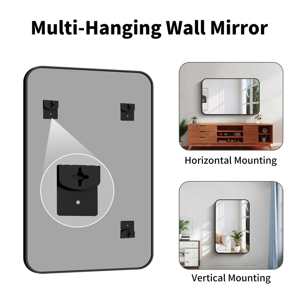 Bathroom Wall Mirror, 30x48 Inch Large Vanity Mirror for Over Sink