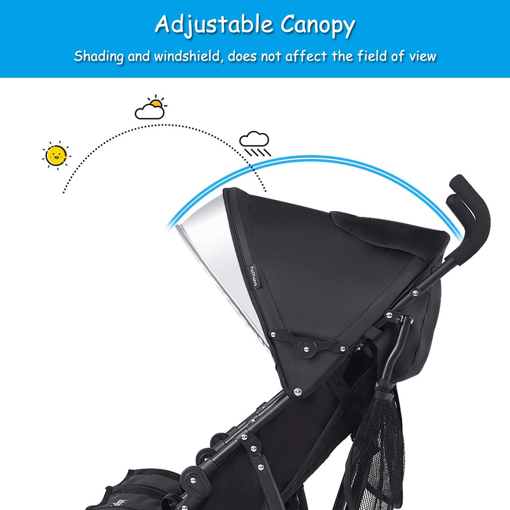 Lightweight Umbrella Stroller, Easy Fold Baby Stroller with 5-Point Safety Harness, Adjustable Backrest & Quick Lock