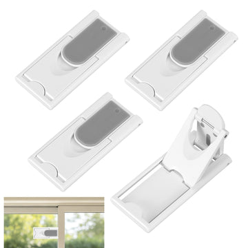 4pcs Sliding Door Lock for Child Safety, No Drill Adhesive Lock