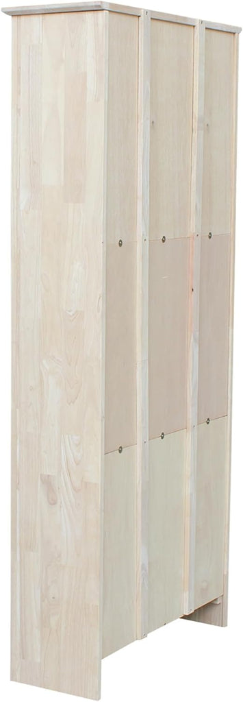 Solid Wood Shaker Bookcase, 72" H, Unfinished