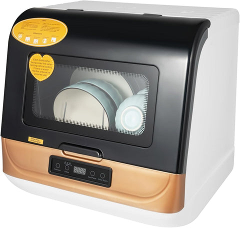 Countertop Dishwasher, Portable Dishwasher with 3 Washing Programs 1200W Apartment Dishwasher Machin