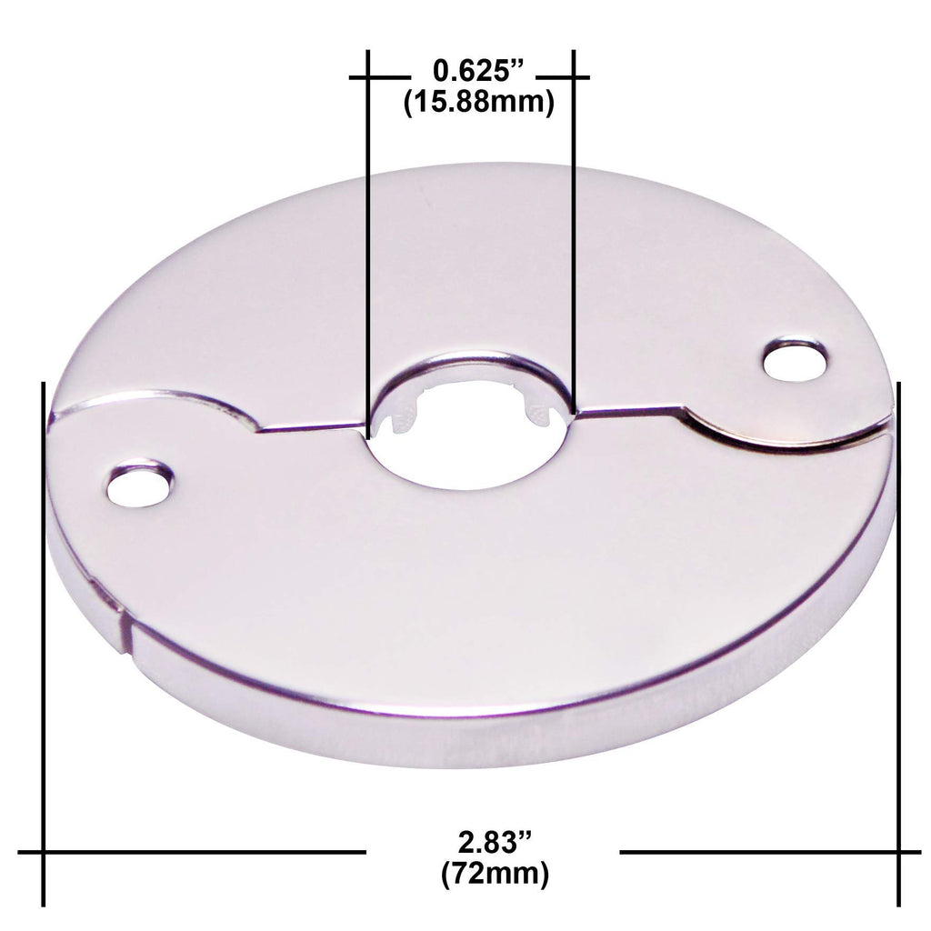 Floor and Ceiling Plate Cover Split Flange Replacement and Repair Kit, Fits 1/2 Inch IPS Galvanized Pipe or 3/4 Inch