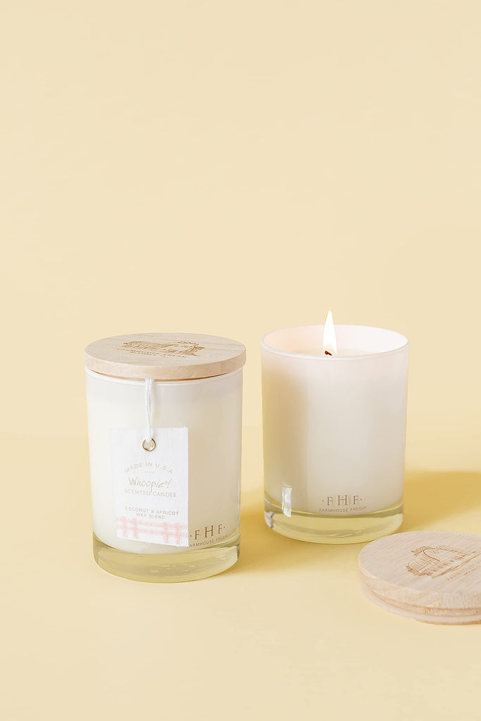 Whoopie Candle, Hand-Poured Coconut Wax Candle with Wooden Lid, 11 Oz