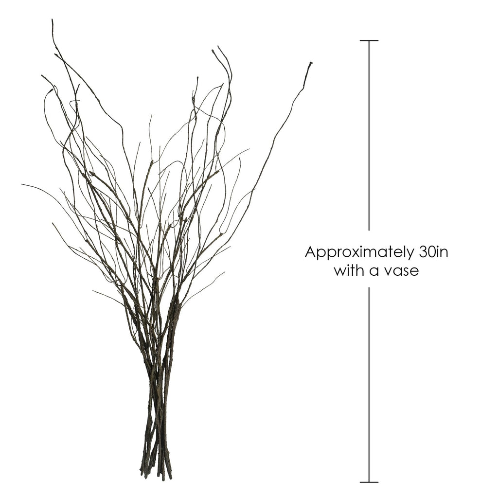 30Pcs 30" Curly Willow Branches, Artificial Flowers Twigs Decorative Sticks Stem, Dry Bendable Tree Branches for DIY