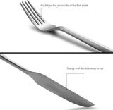 Silverware Set Flatware Set Matte Silver Cutlery Set with Hexagon Handle Forged Stainless Steel 20 Pieces