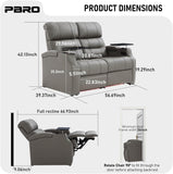 Home Theater Seating Top Grain Leather Loveseat Power Recliner Reclining Chair Zero Gravity Sofa Electric Gaming