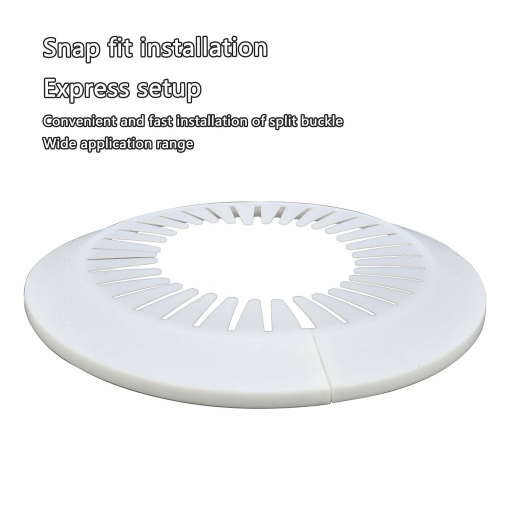 Fit 0.95 to 1.57 inch Outer Diameter Flange Water Pipe Cover Decoration White Radiator PP Plastic Escutcheon Plate