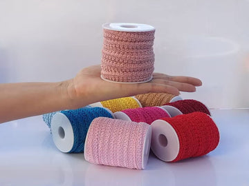 1/2 Inch Gimp Braid Trim 15 Yards for Upholstery Costume DIY Crafts(Carmine Pink 1025)