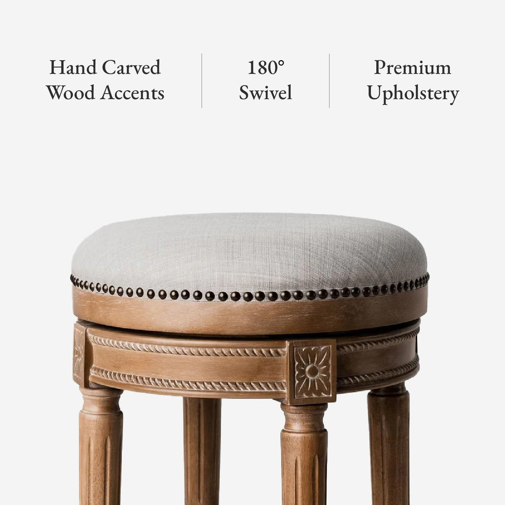 Pullman Backless Bar Stool, Reclaimed Oak Finish, 31"