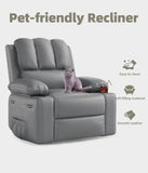 GarveeHome Recliner Chairs, Classic Manual Leather Recliner