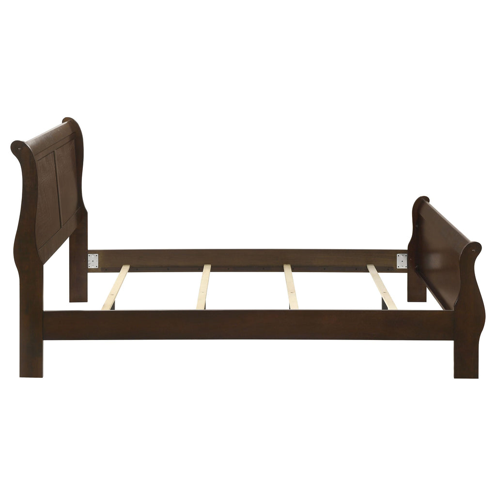 Louis Philippe Queen Traditional Sleigh Bed, Cappuccino 202411Q