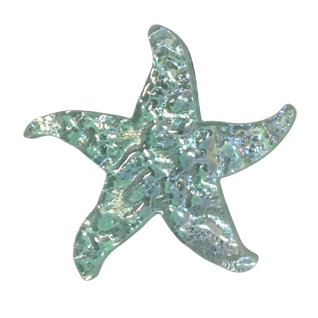 Starfish Glass Swimming Pool Step Marker Mosaic (5", Aquamarine) (2 Pack)