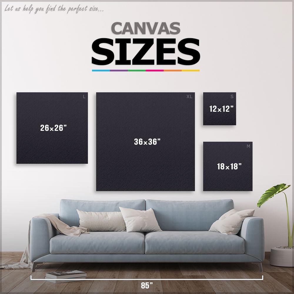 Composition with Red, Blue, and Yellow Canvas Art Print Stretched Framed Painting Picture Poster Giclee Wall Decor by