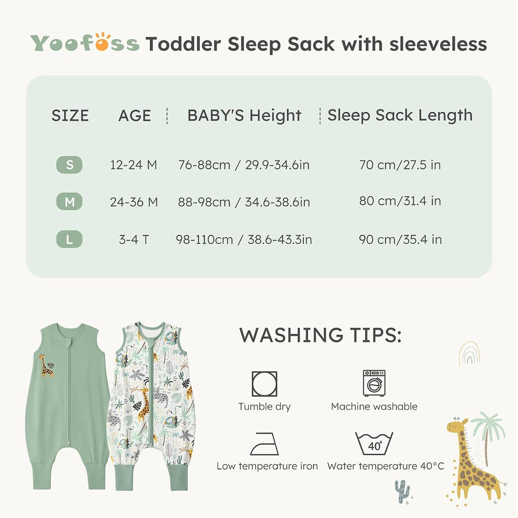 Toddler Sleep Sack with Feet 100% Organic Cotton