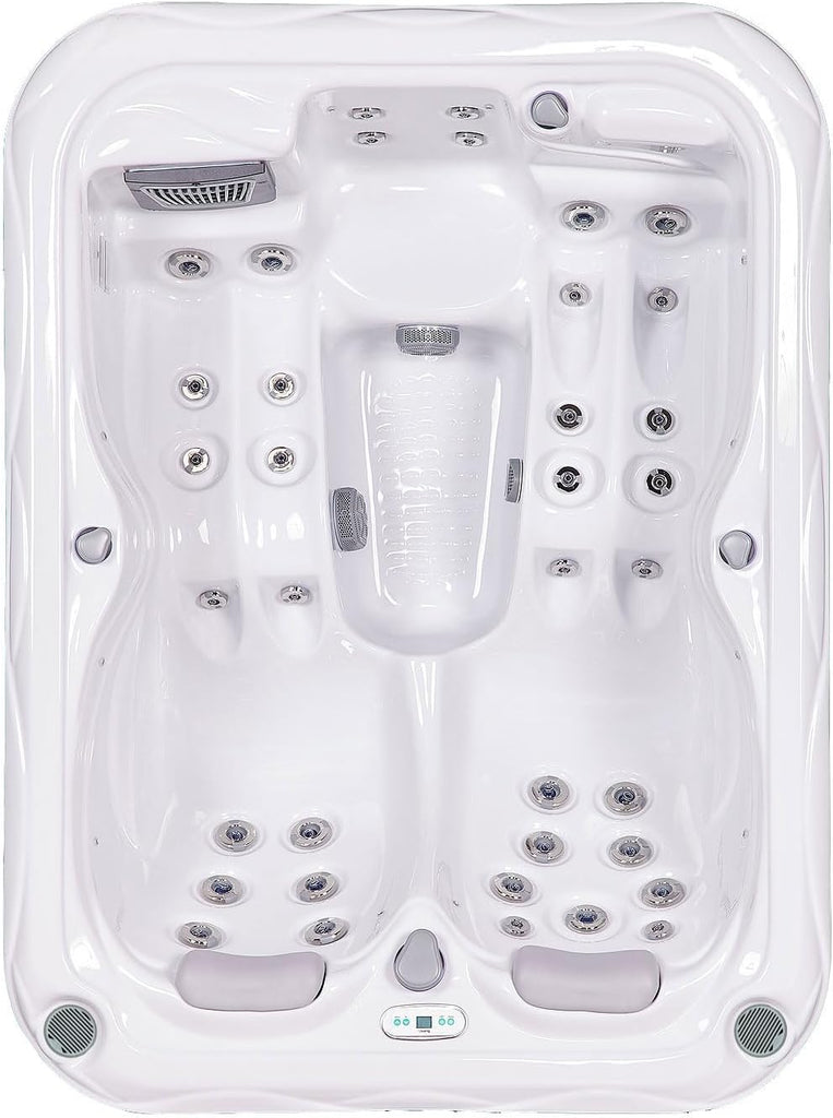 Atlanta 3 - Person 37- Jet Acrylic Hot Tub in Ice White with New Arctic Max Insulation, Built-in Stereo System, and