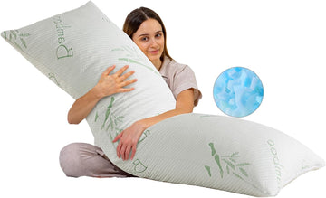Body Pillow for Adults Shredded Memory Foam Long Full Body Pillow for Sleeping with Breathable Cover Firm Hug Large