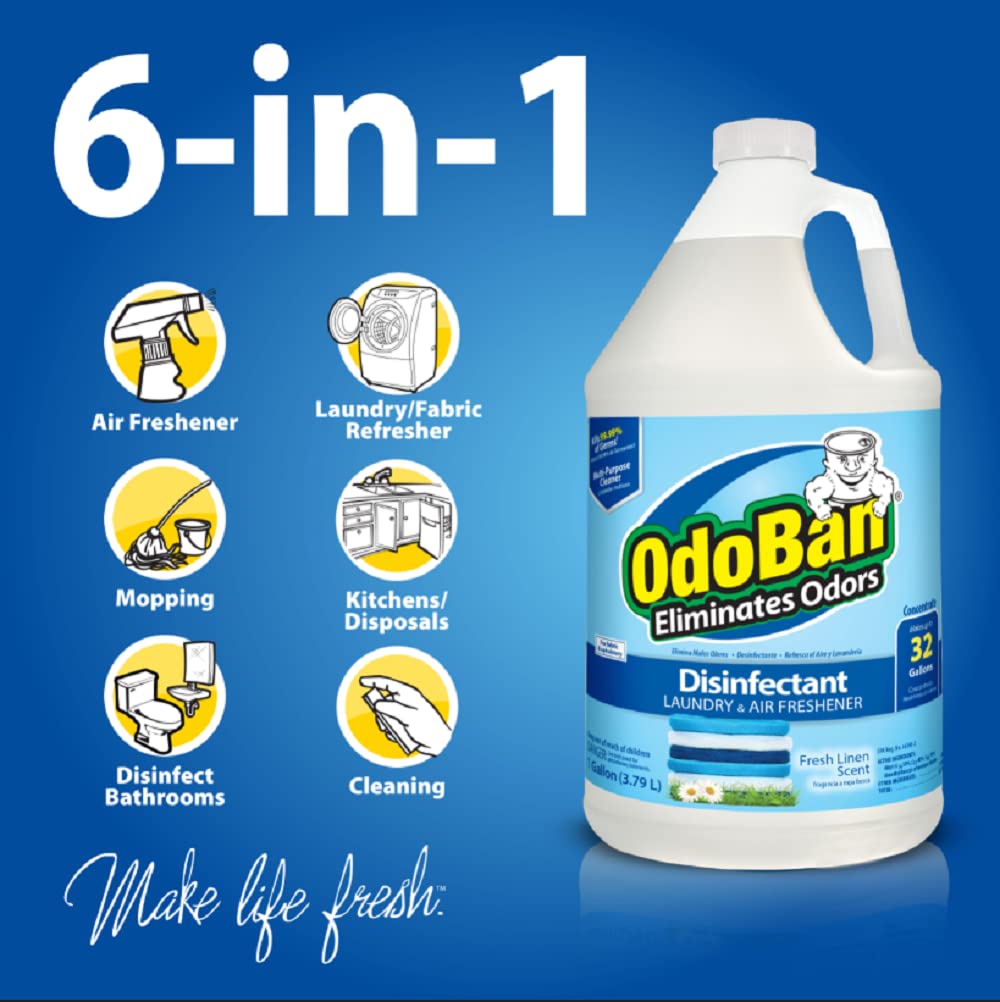 Ready-to-Use Disinfectant and Harsh Aroma Eliminator, Set of 2, 14.6 Ounce 360-Degree Continuous Spray Fabric/Air