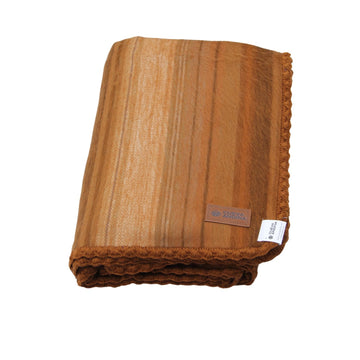Alpaca Wool Blanket Throw - Beautiful & Warm, 80 x 60 inches, Ultra-Soft, Hypoallergenic and Breathable. (Brown)