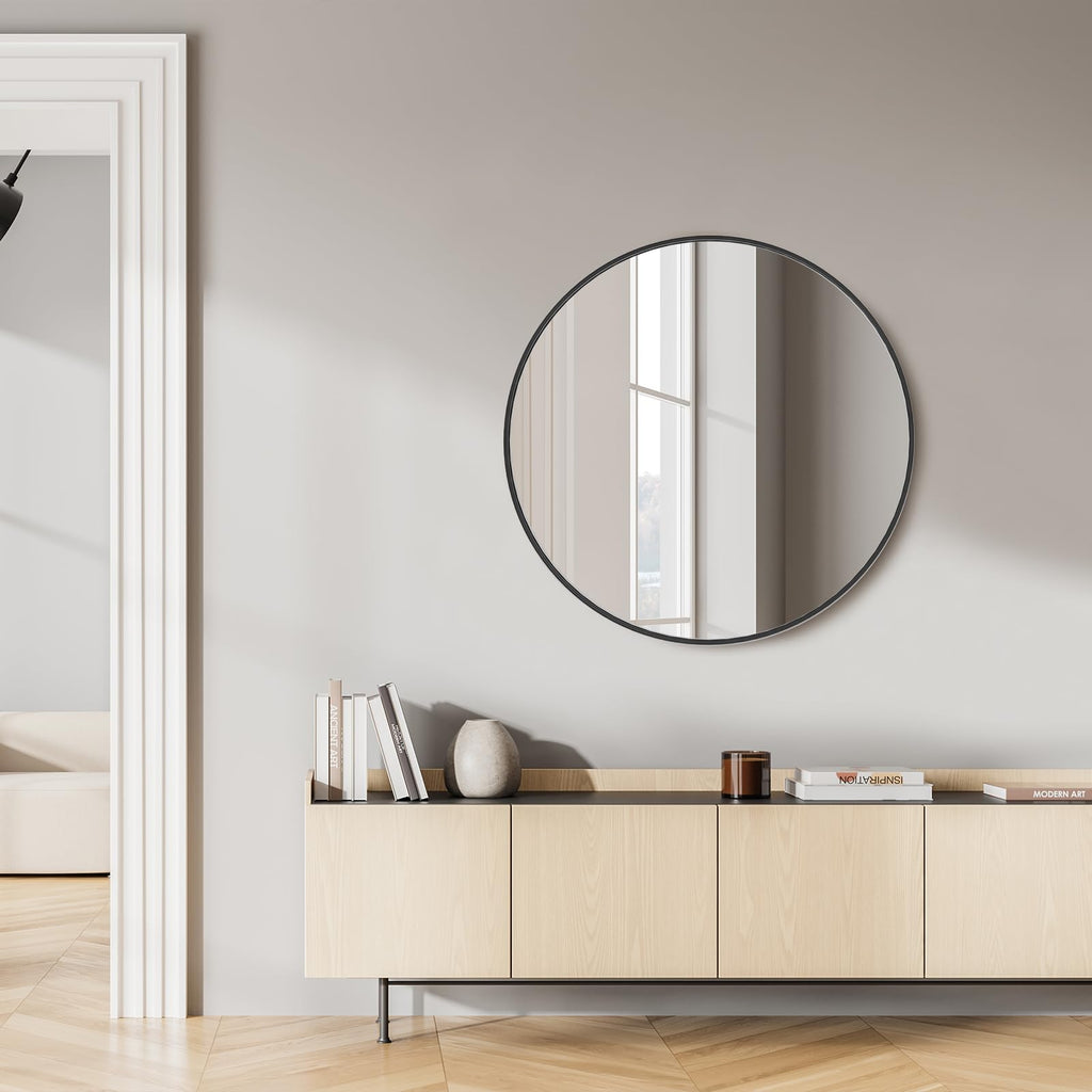 30 Inch Round Wall Mirror, Bathroom Mirror for Over Sink