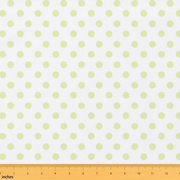 Polka Dots Fabric by The Yard, Cartoon Dots French Style DIY Art Fabric, Watercolor Yellow Dots Decor Outdoor