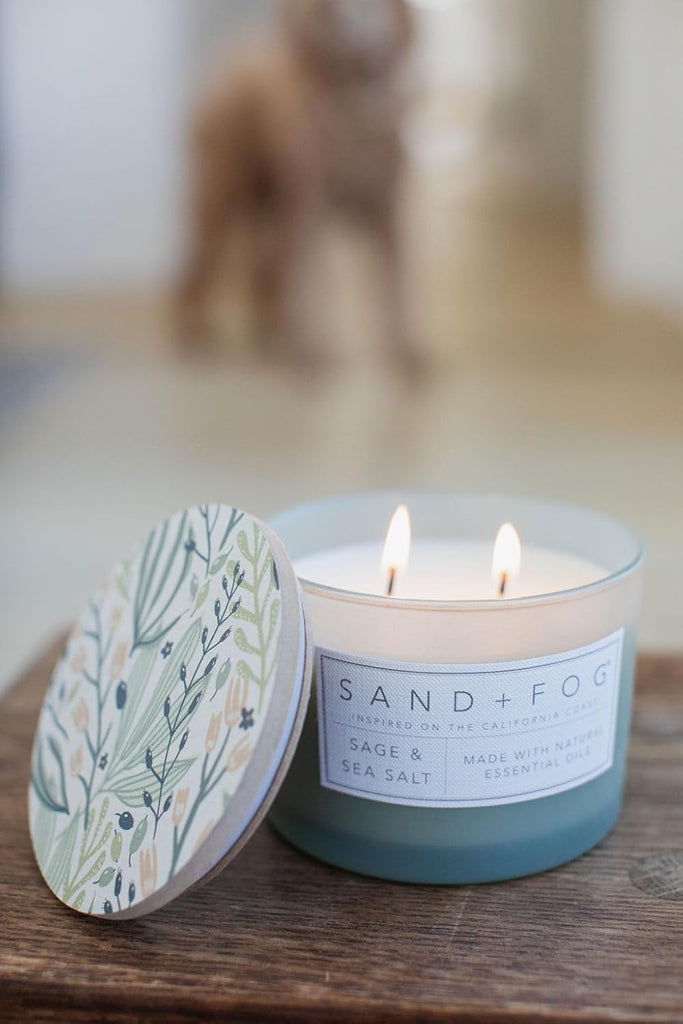 Scented Candle - Sage & Sea Salt - Additional Scents and Sizes - 100% Cotton Lead-Free Wick - Luxury Air Freshening - Set of 12