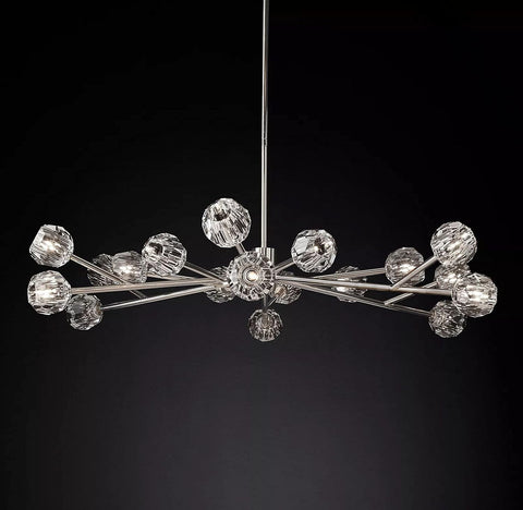 Modern Sputnik Chandelier Chrome 18-Light Crystal Pendant 43" LED Ceiling Light Pendant, Cut Crystal with G9 LED Bulbs (Chrome) A116-B09FSZHSNX